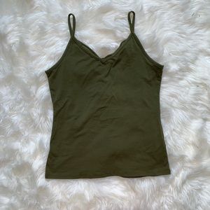 Green boho tank top